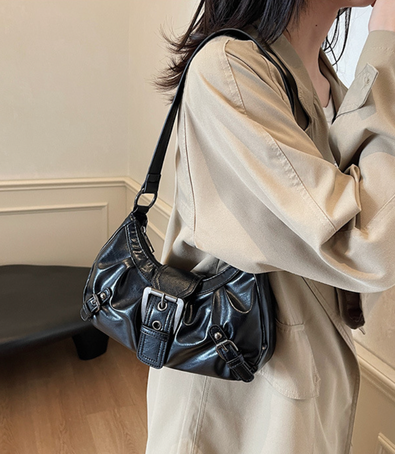 BUCKLE LEATHER MINI BAG (3c.)