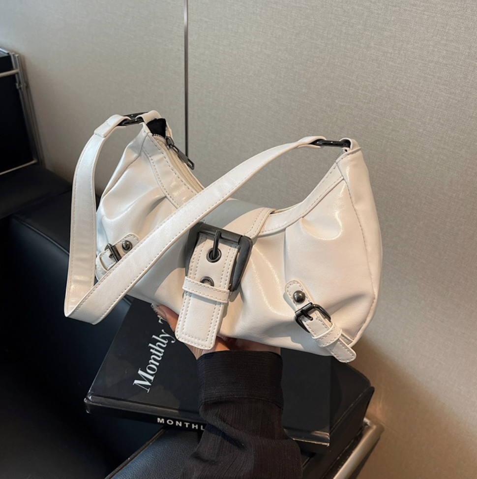 BUCKLE LEATHER MINI BAG (3c.)