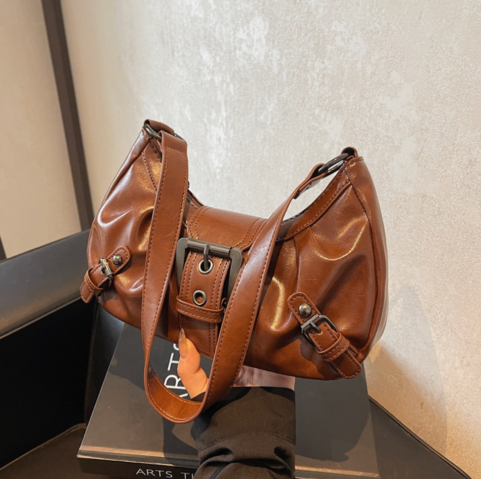 BUCKLE LEATHER MINI BAG (3c.)