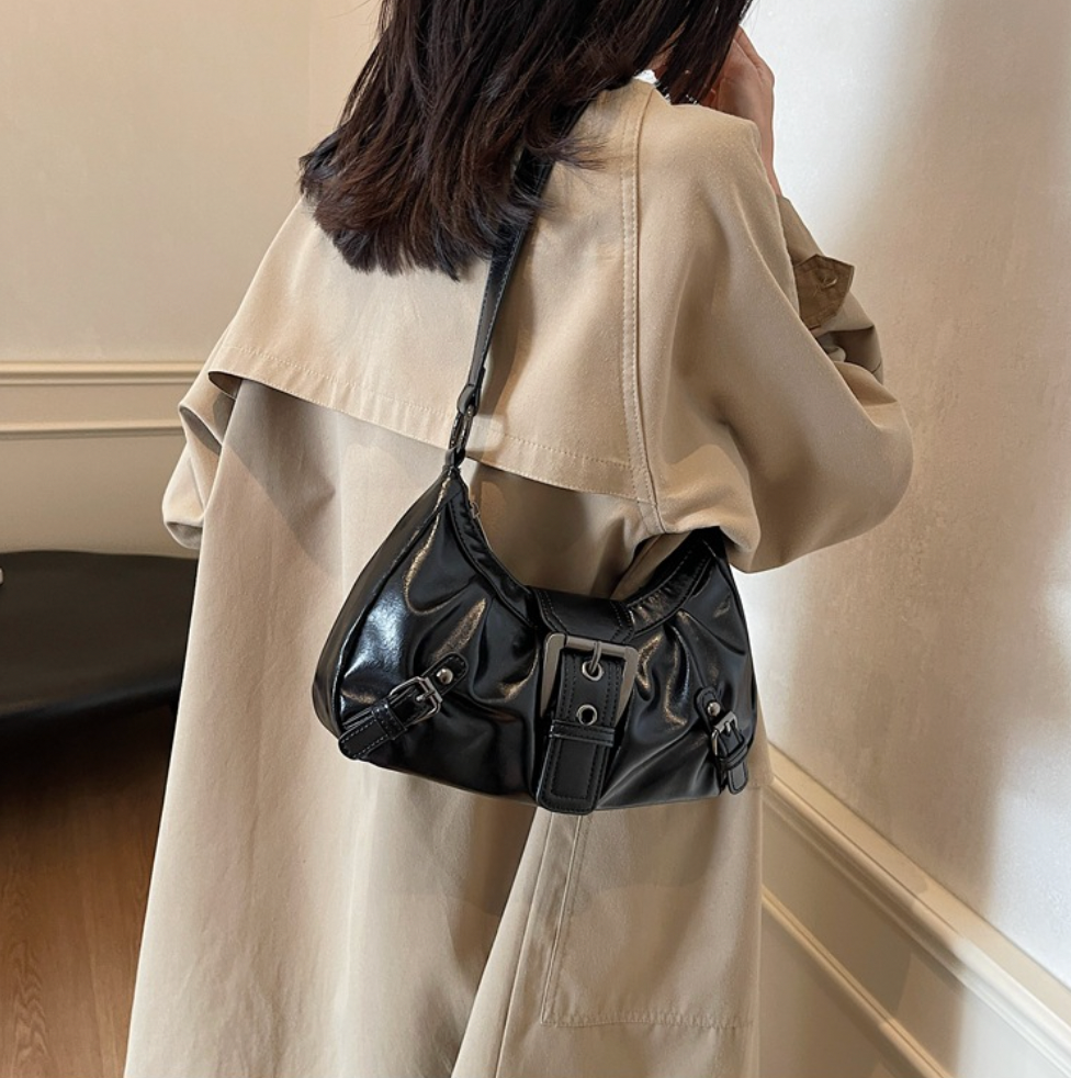 BUCKLE LEATHER MINI BAG (3c.)
