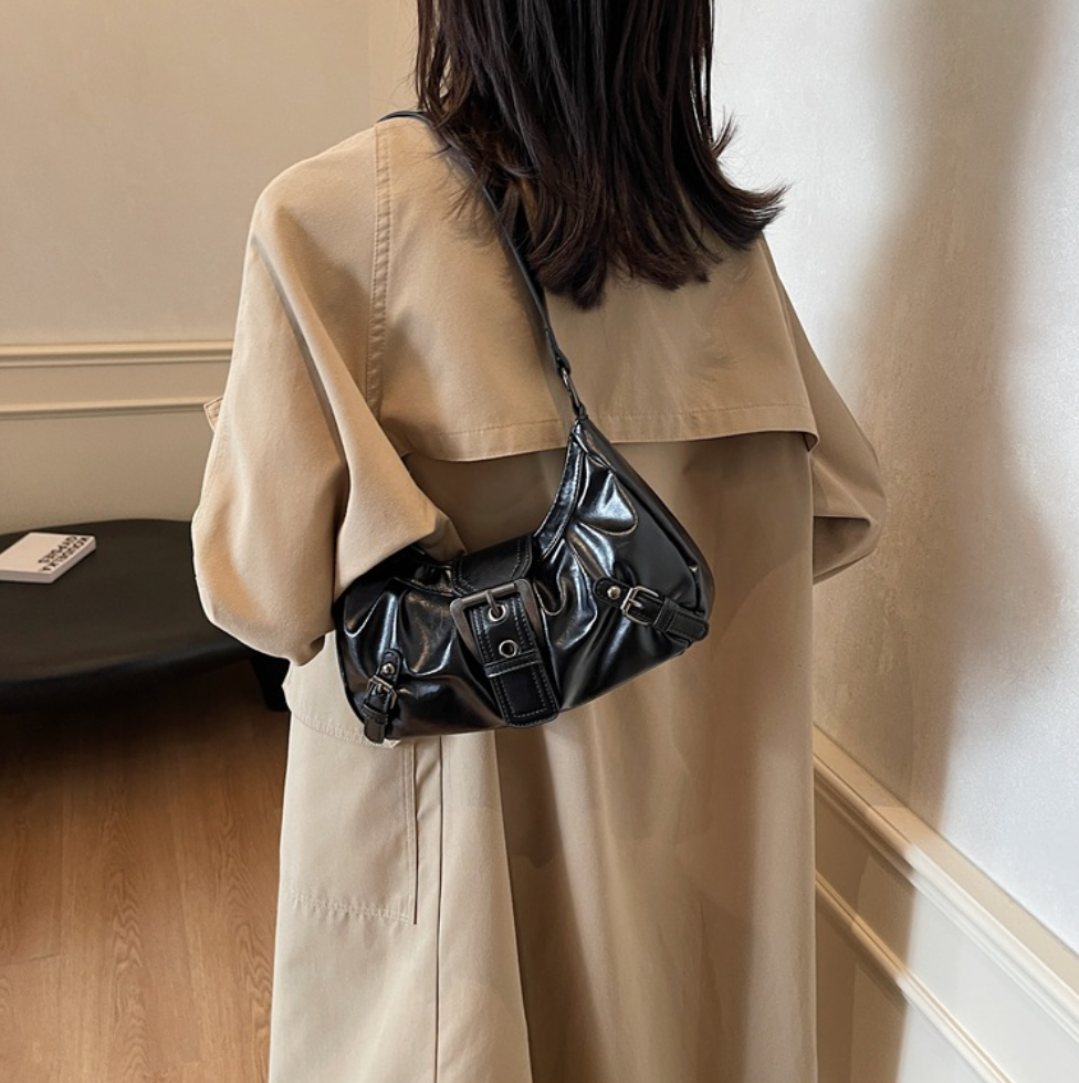 BUCKLE LEATHER MINI BAG (3c.)