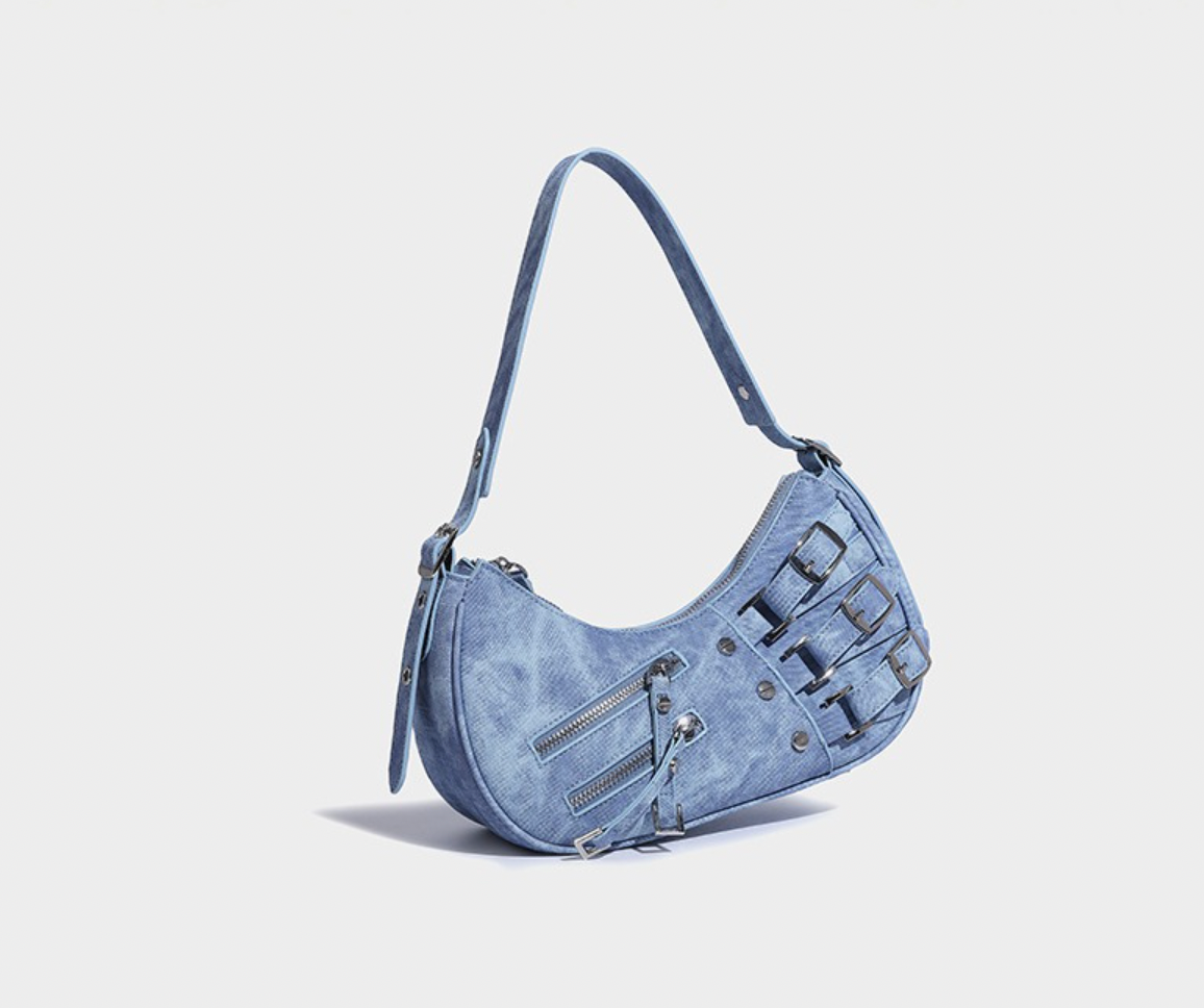 TRIPLE BUCKLE SHOULDER BAG (4c.)