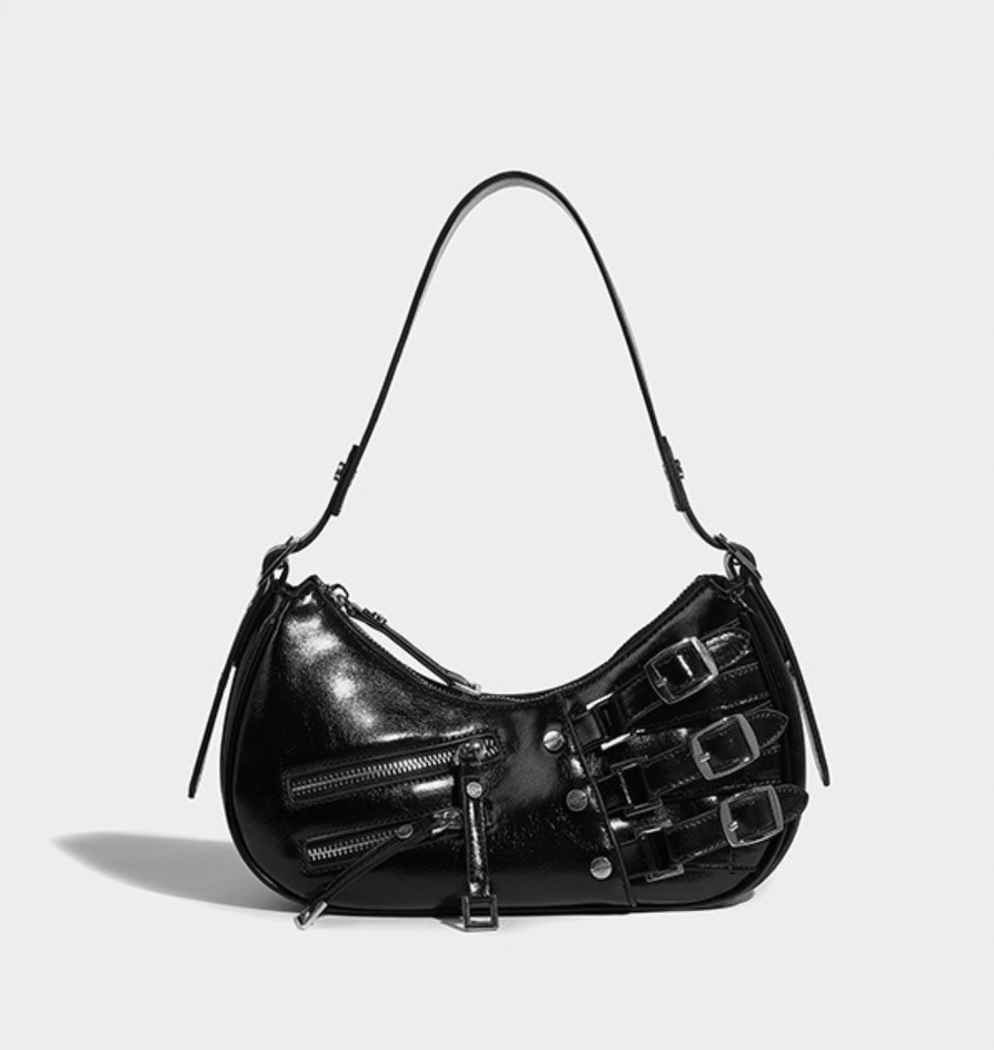 TRIPLE BUCKLE SHOULDER BAG (4c.)