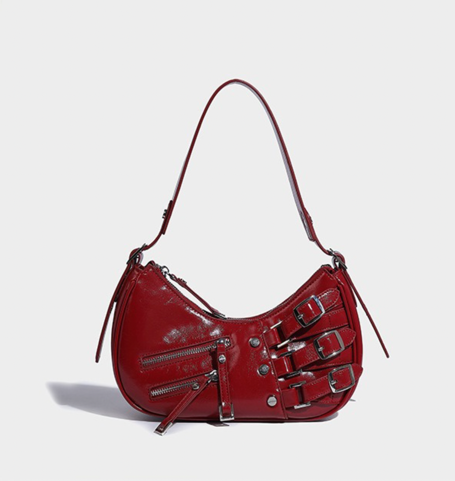 TRIPLE BUCKLE SHOULDER BAG (4c.)
