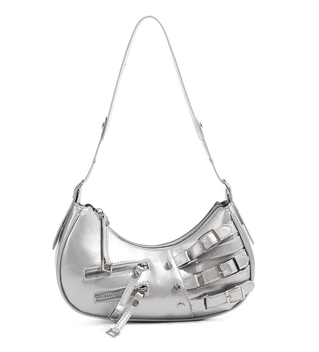 TRIPLE BUCKLE SHOULDER BAG (4c.)