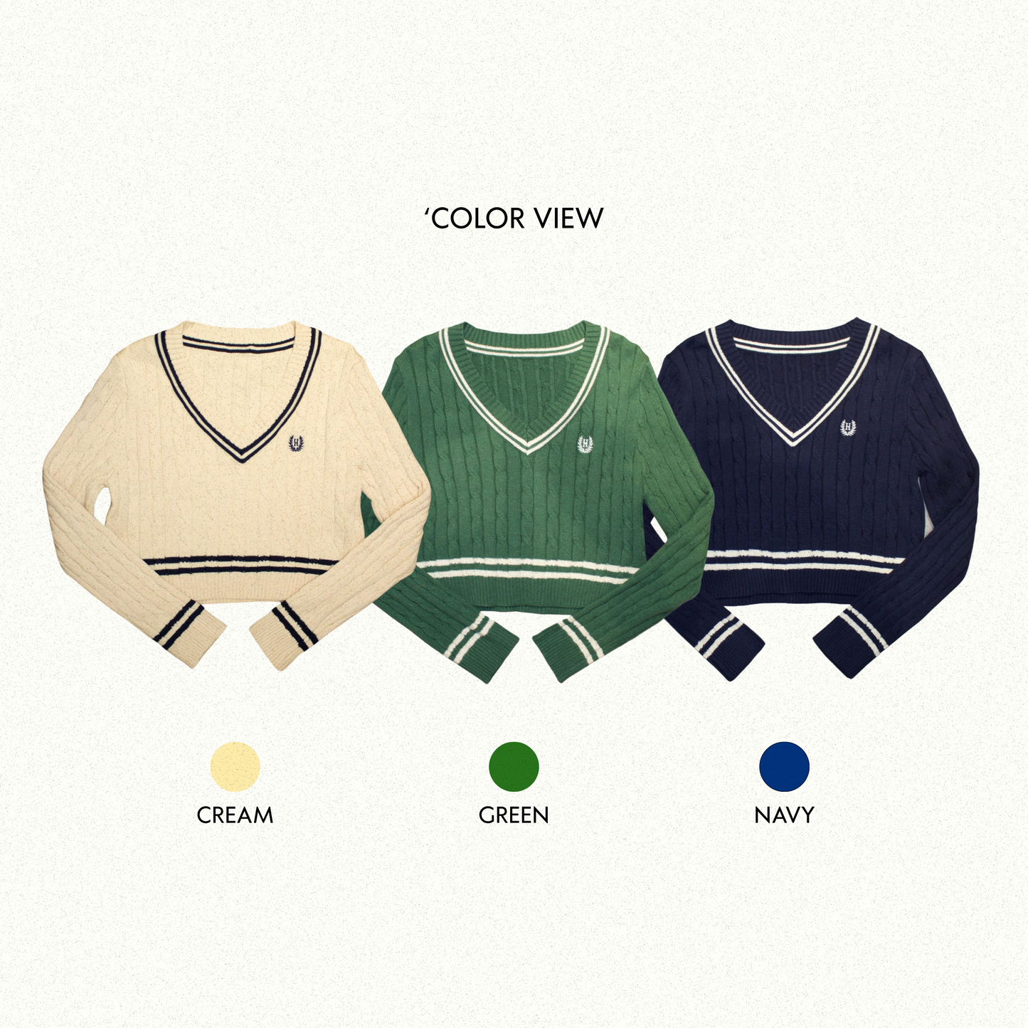 V-Neck School Knit (3c.)
