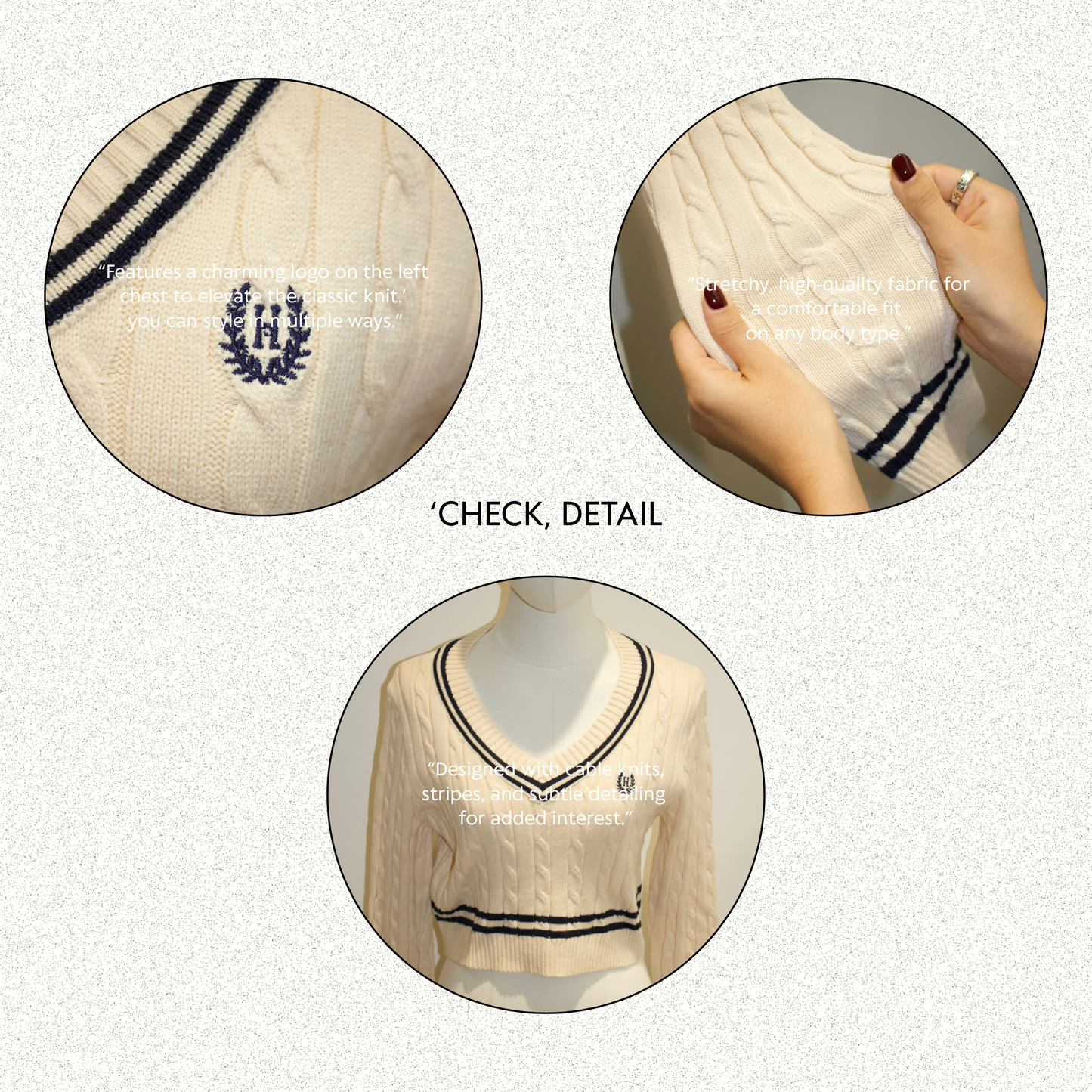 V-Neck School Knit (3c.)