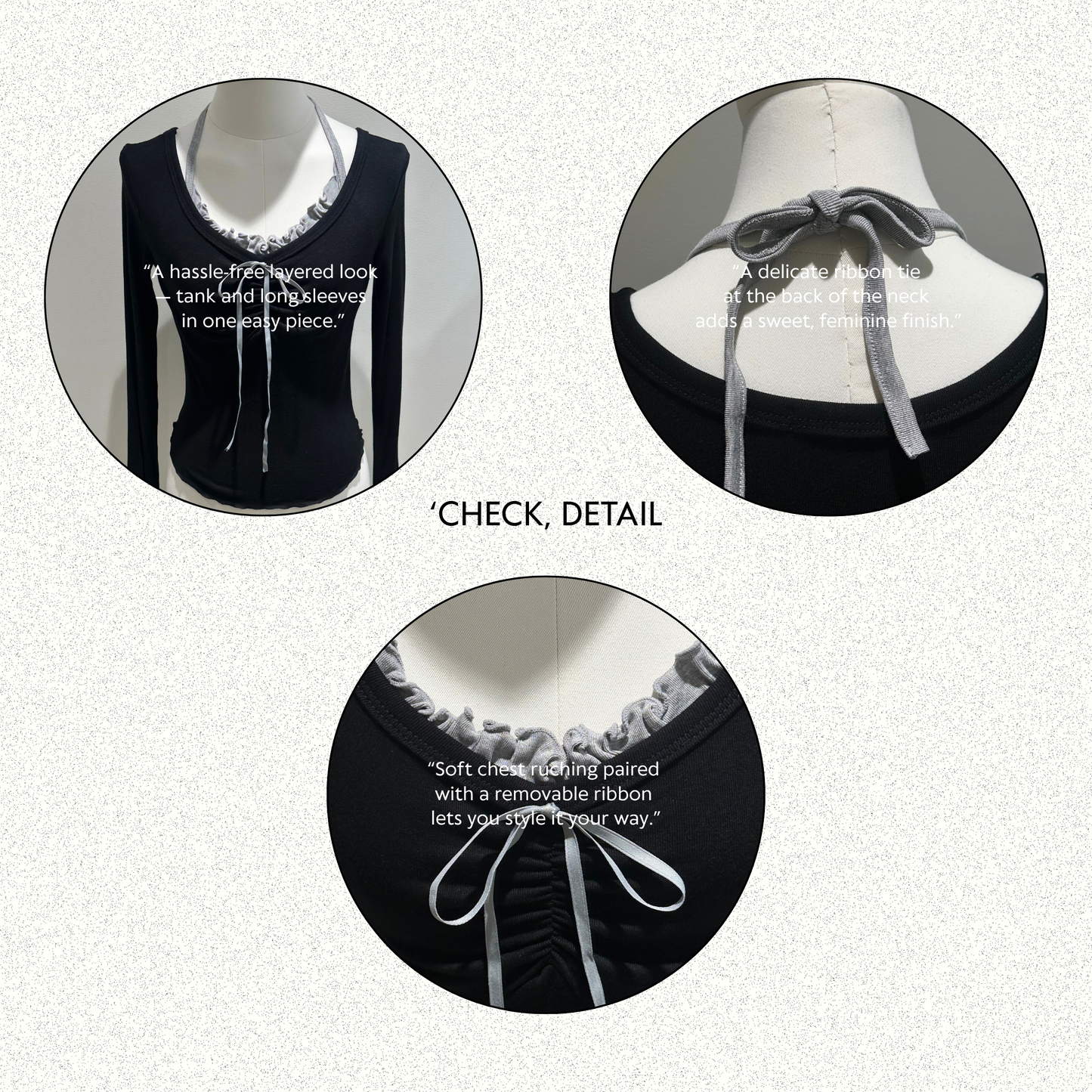 'Dreamy Ruché Ruffle Top (3c.)