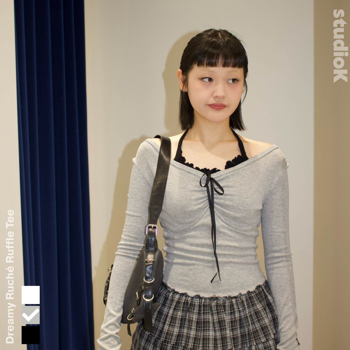 'Dreamy Ruché Ruffle Top (3c.)
