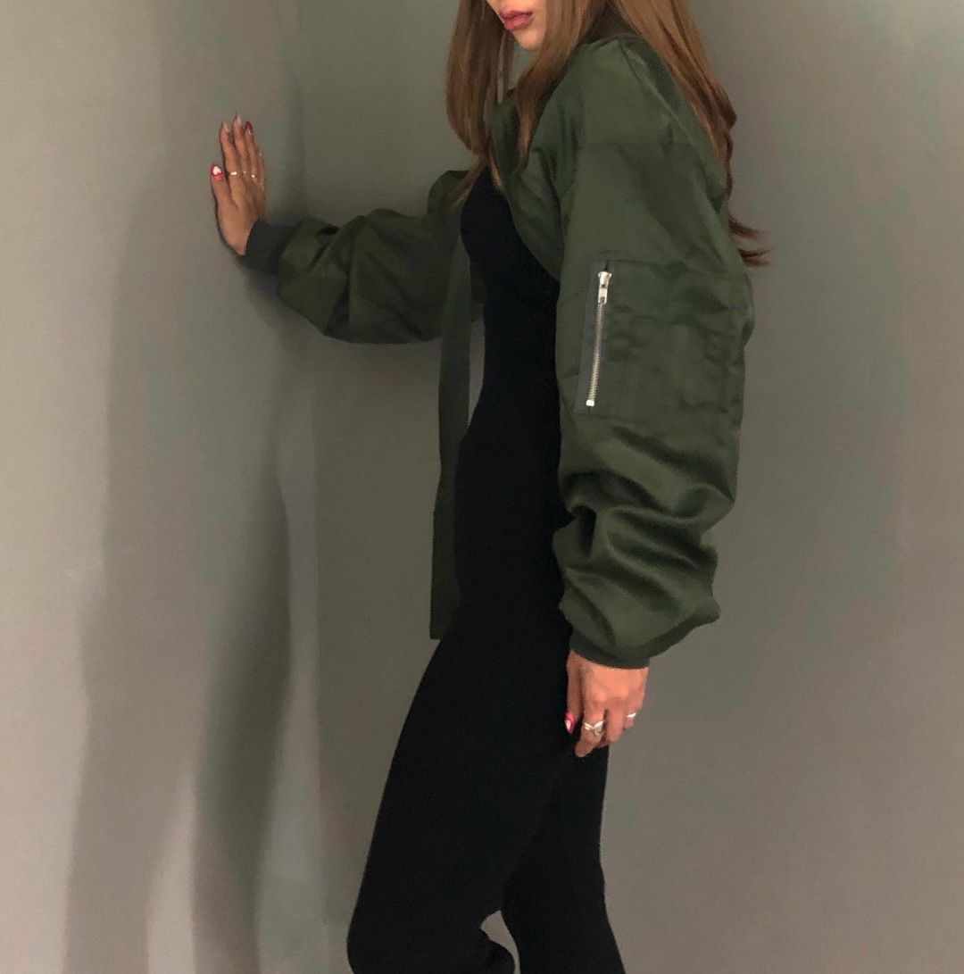 Stylish Cropped Bomber Jacket