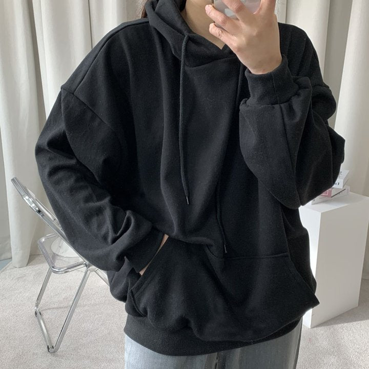 Graphic Oversized Crew Neck Jumper (Midnight Hoodie)