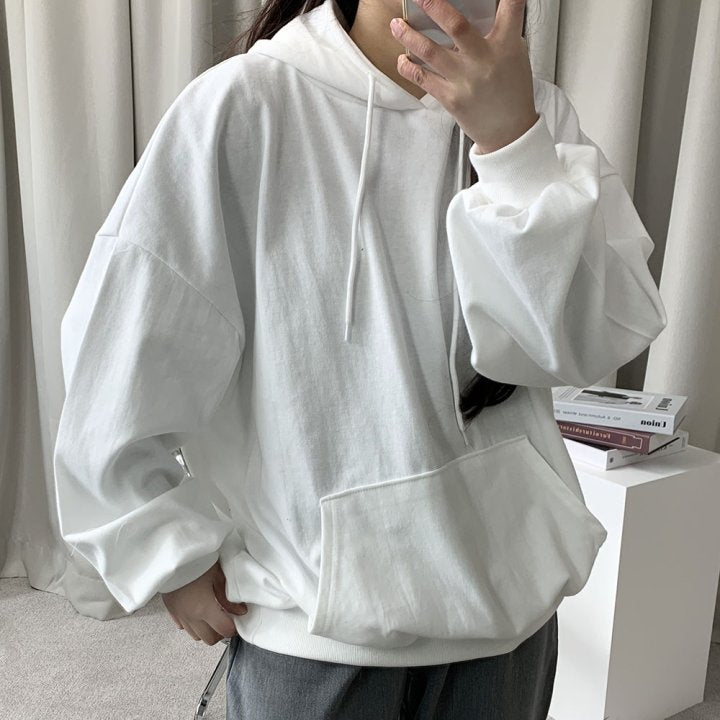 Graphic Oversized Crew Neck Jumper (Midnight Hoodie)