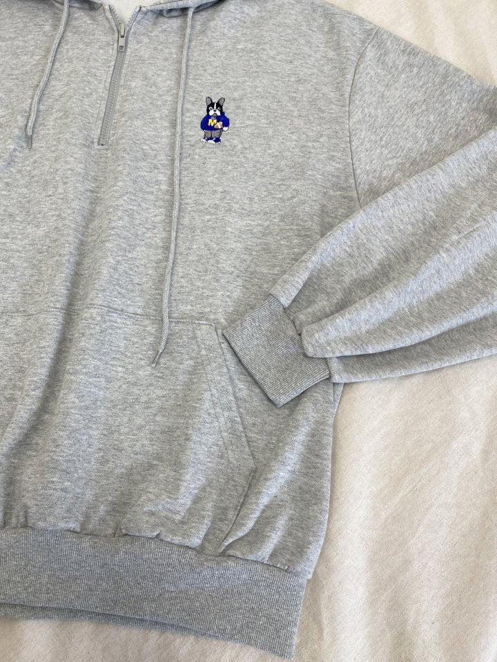 "Bulldog Footie Player Hoodie" Graphic Oversized Crew Neck Jumper (2c.)