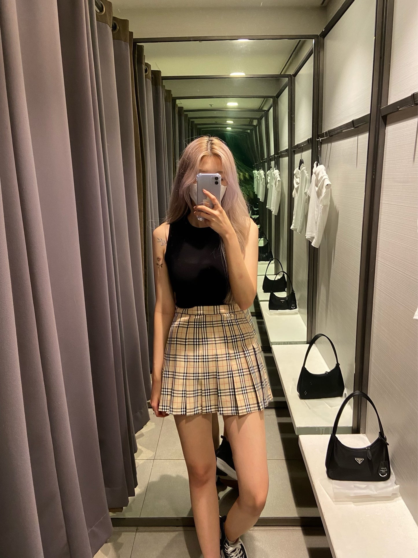 Plaid Pleated Tennis Skirt