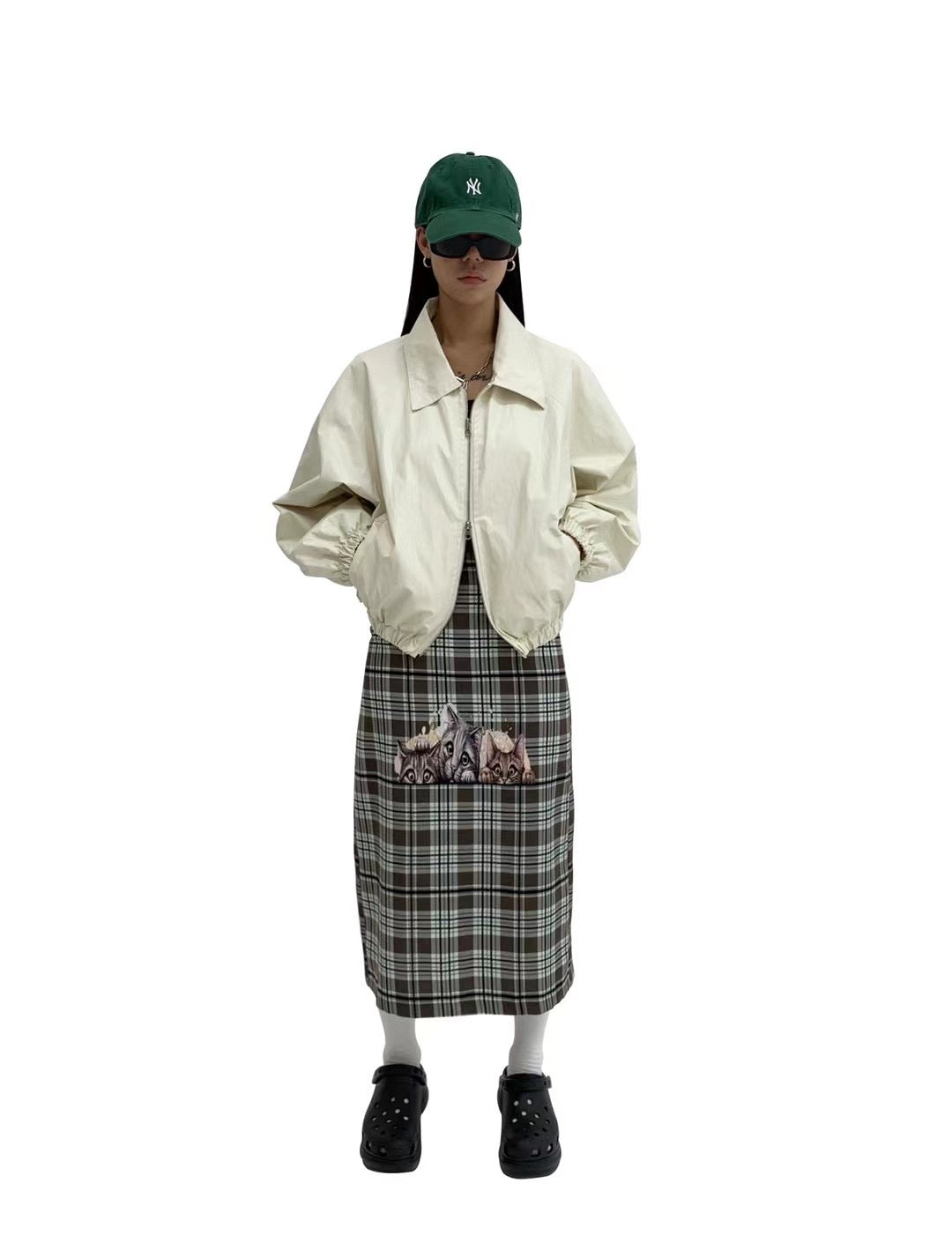 Zip-up Cropped Blouson