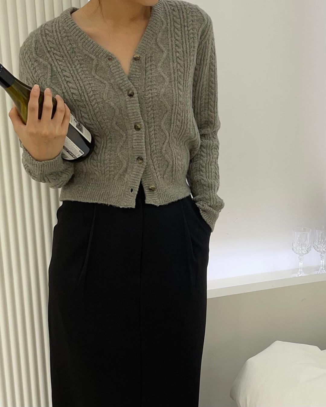 Cable Knitted Cardigan (2c.)