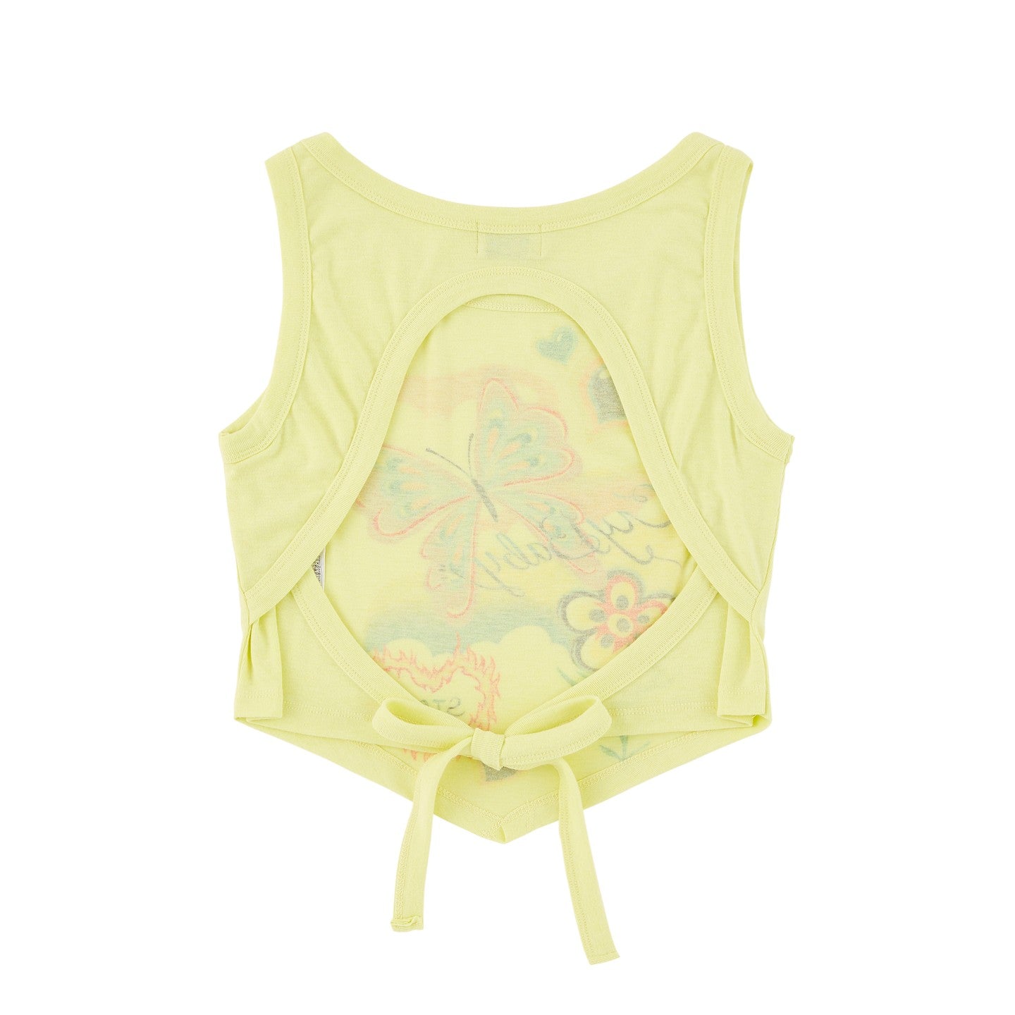Y2K Graphic Open-back Crop Tanktop