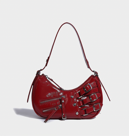 TRIPLE BUCKLE SHOULDER BAG (4c.)