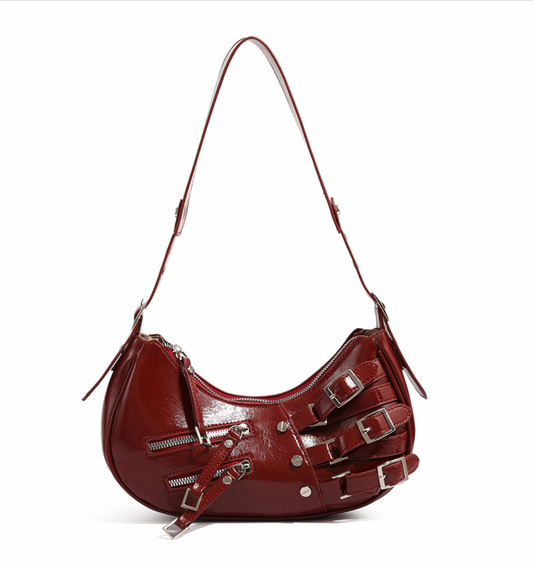 TRIPLE BUCKLE SHOULDER BAG (4c.)