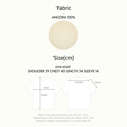 Angora Button Short Sleeve Cardigan (4c.)