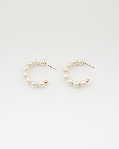 Fine Pearl Hoops