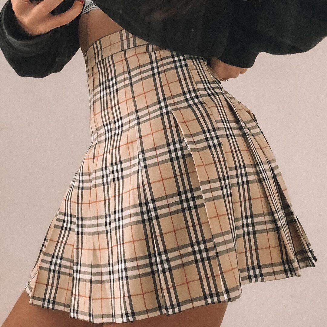 Plaid Pleated Tennis Skirt