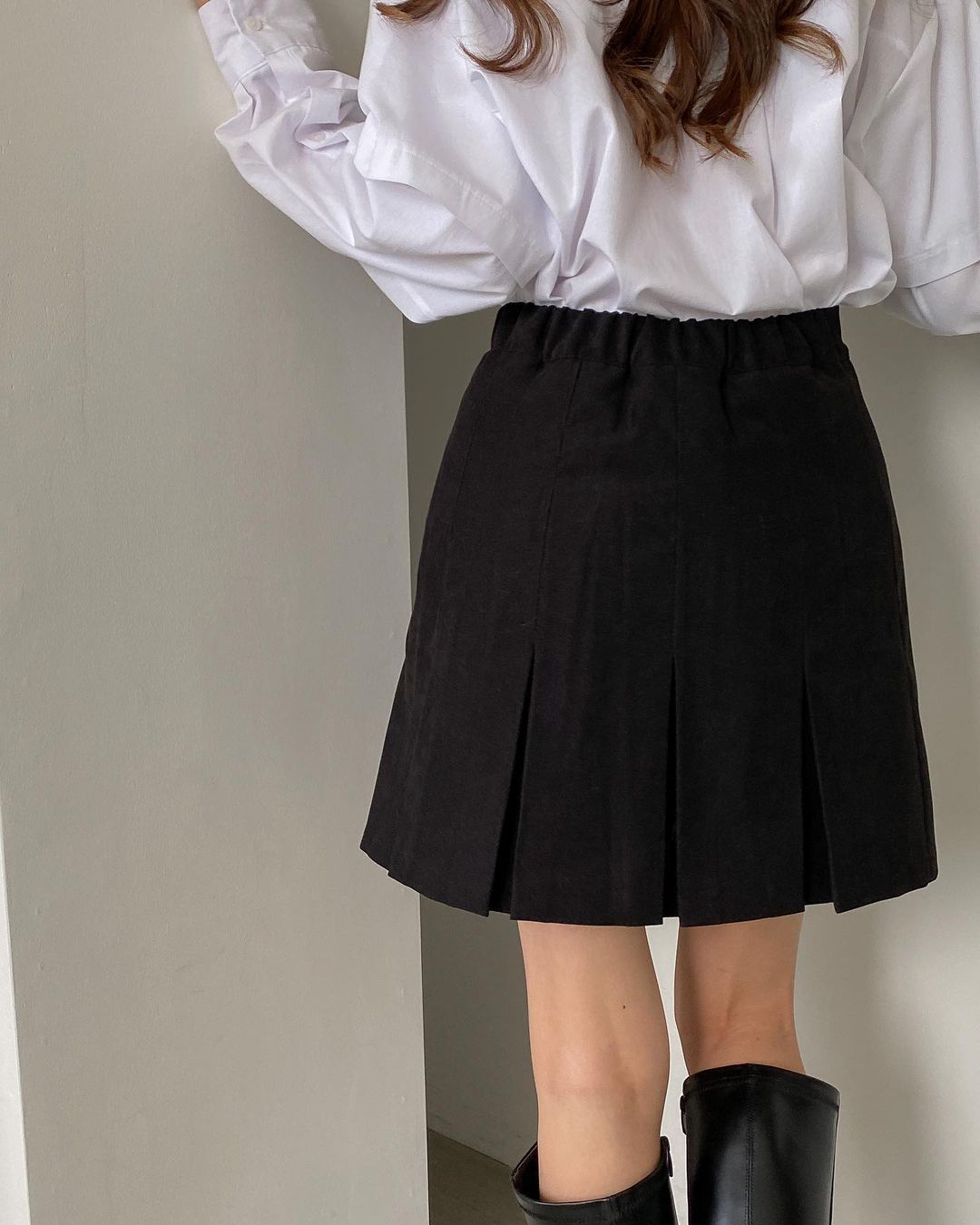 High Waist Pleated Skirt