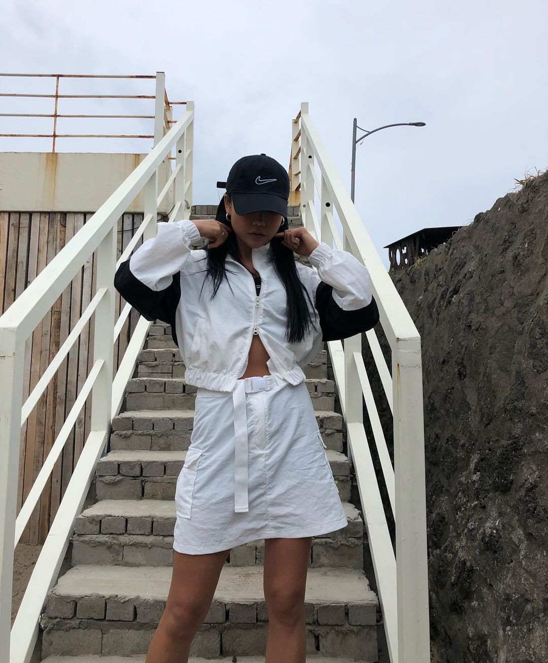 Crop Windbreaker & Utility Skirt
