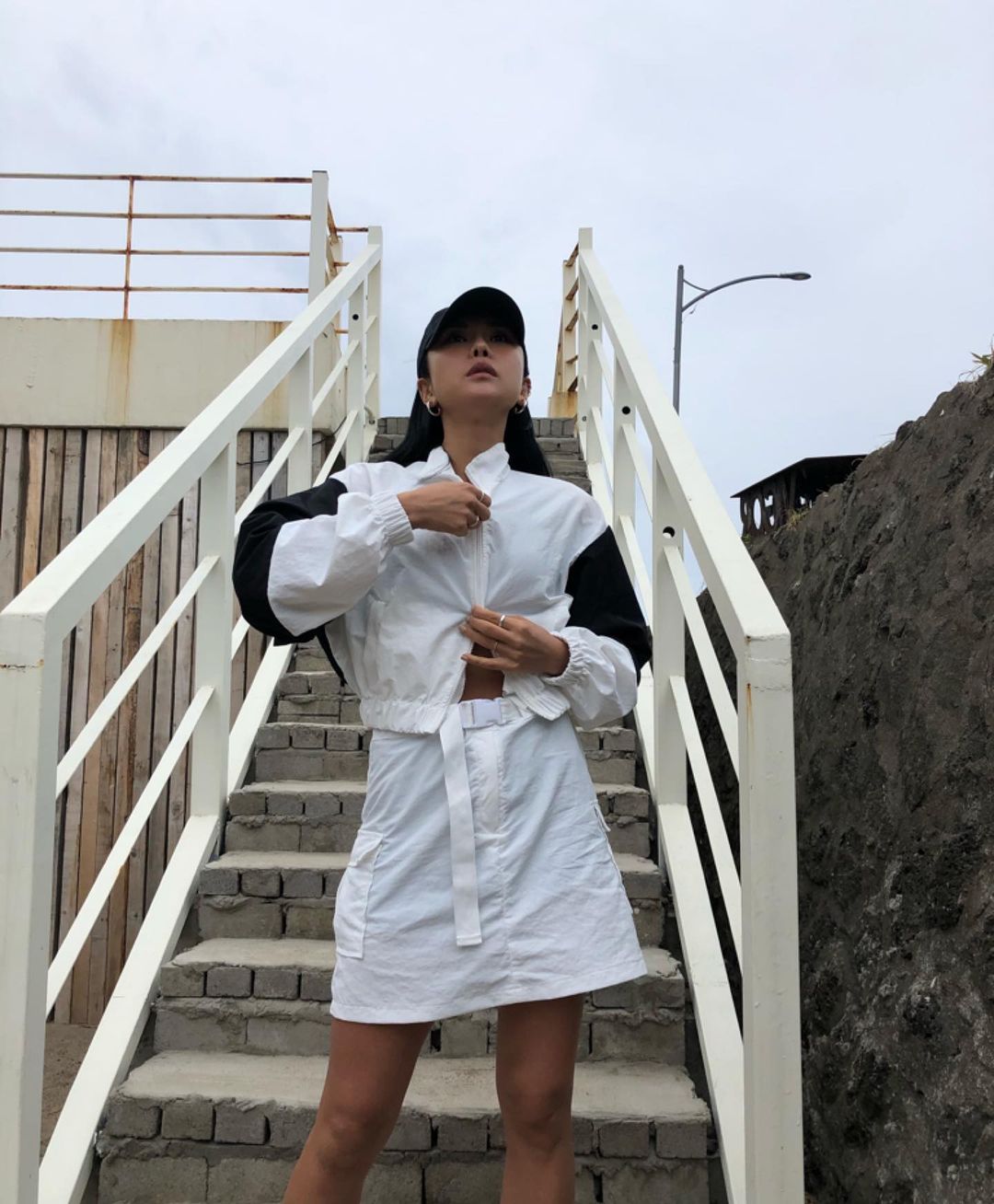 Crop Windbreaker & Utility Skirt