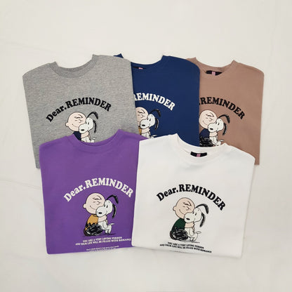 "Dear Reminder" Graphic Oversized Crew Neck Jumper (4c.)