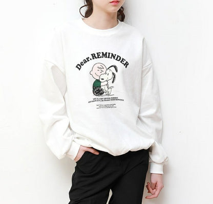 "Dear Reminder" Graphic Oversized Crew Neck Jumper (4c.)