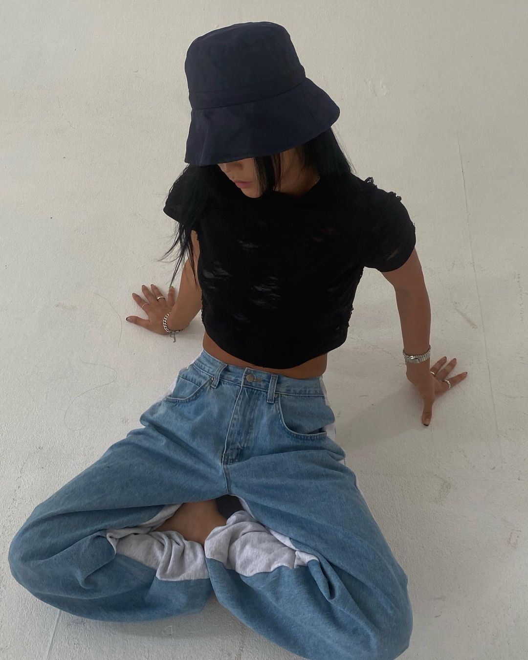 Grunge Style Ripped Crop Top