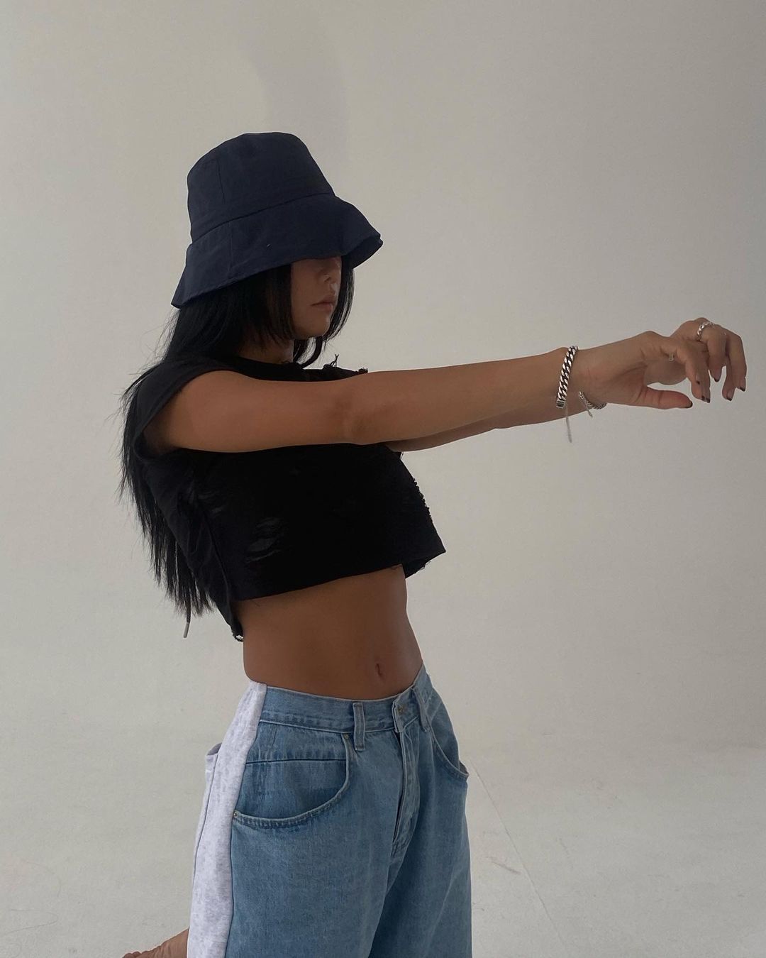 Grunge Style Ripped Crop Top