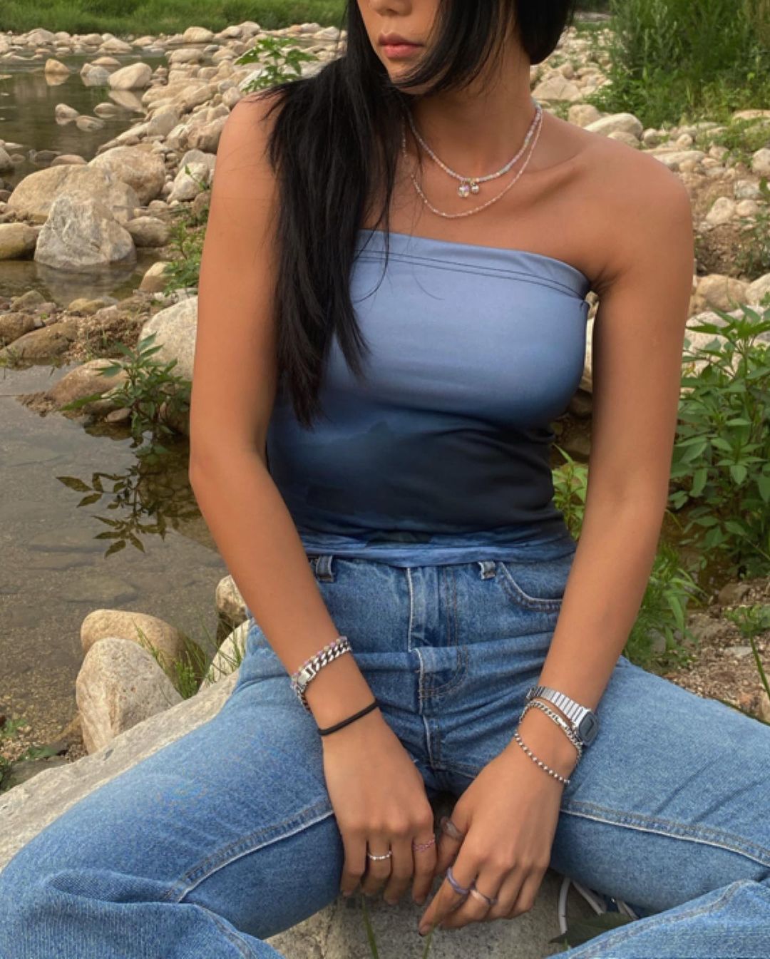Ocean Bustier Corset Top