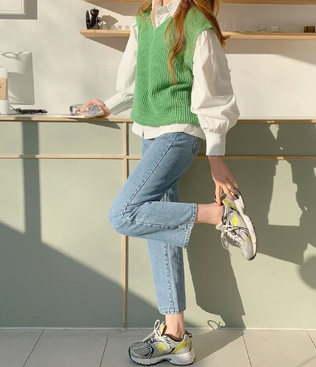 V Neck Knit Vest