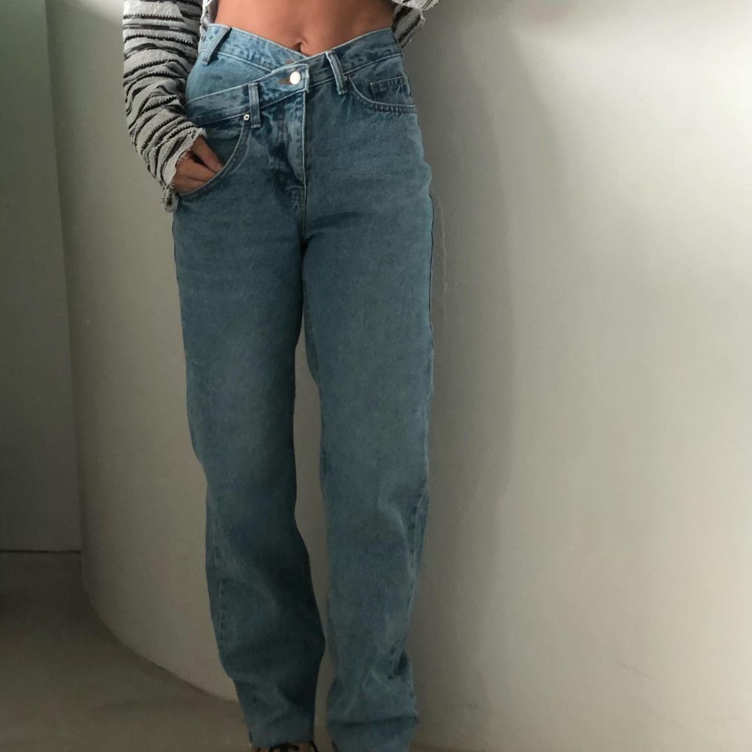 Asymmetric Straight Leg Jean