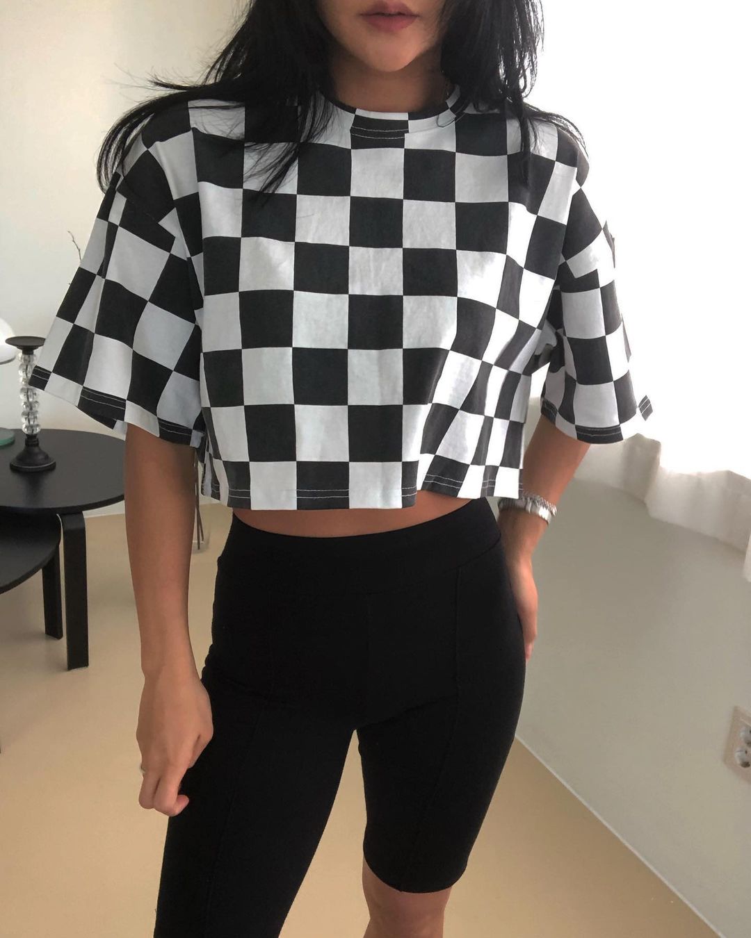 Checkerboard Crop Top