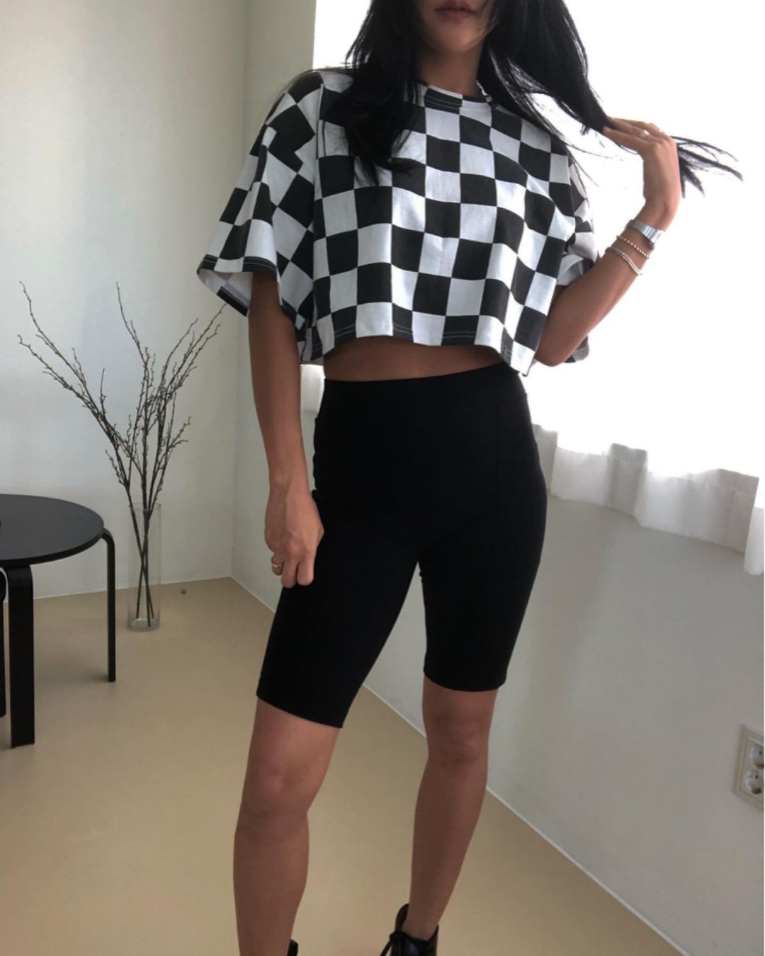 Checkerboard Crop Top