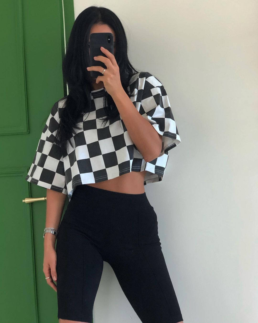 Checkerboard Crop Top