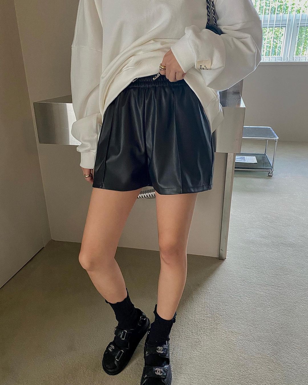 Faux Leather Shorts