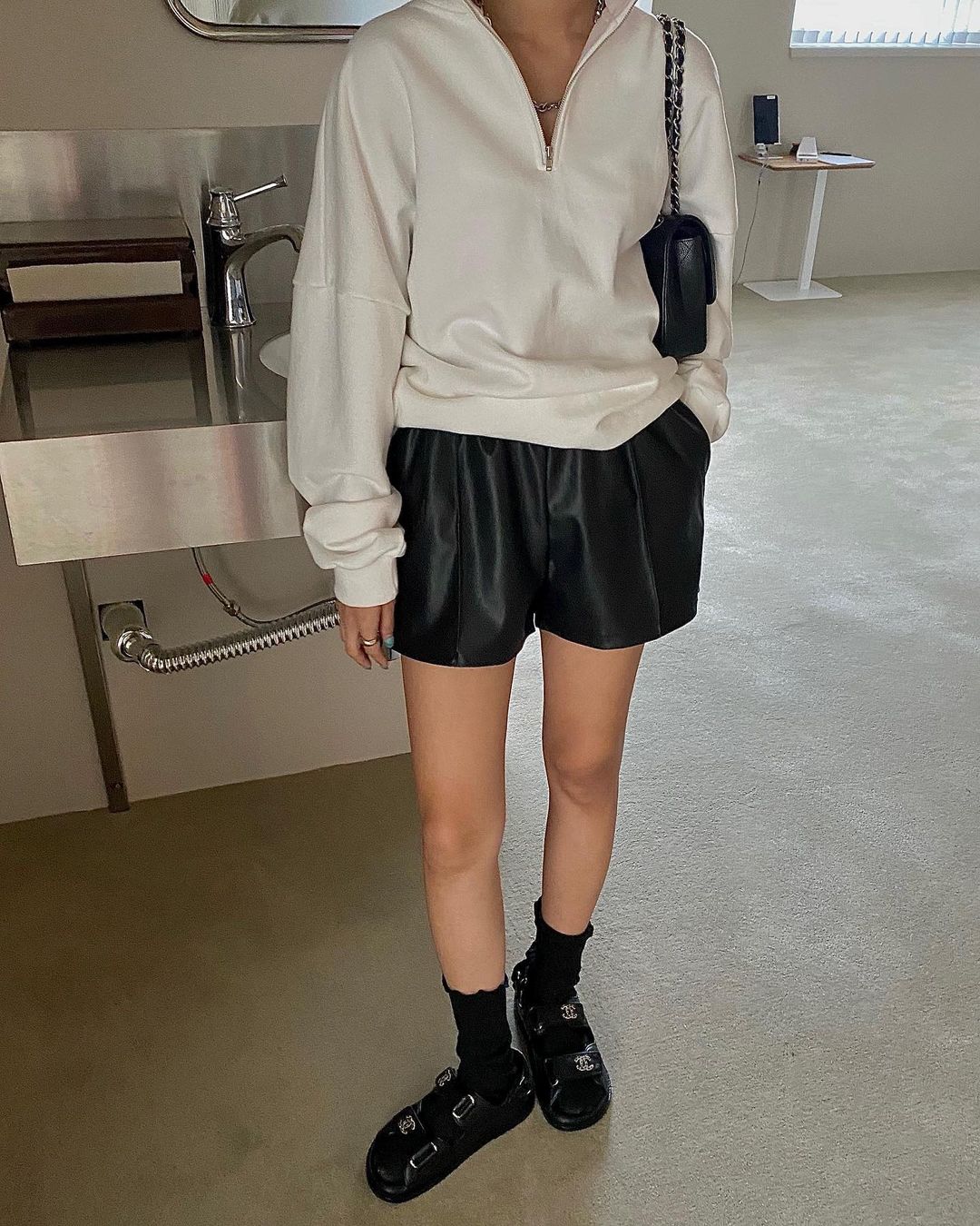 Faux Leather Shorts