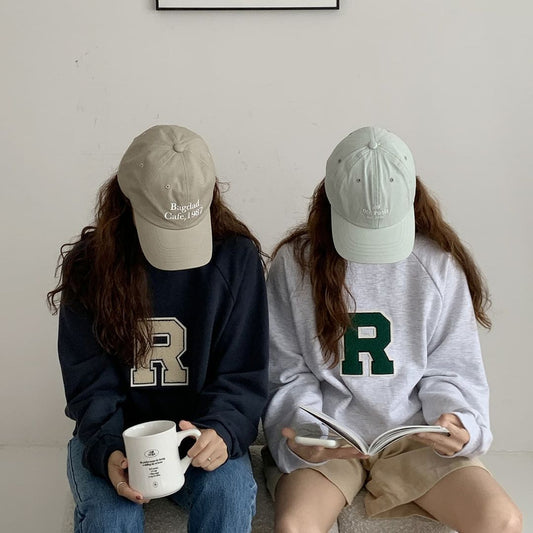 Graphic Oversized Crop Jumper (Logo R)