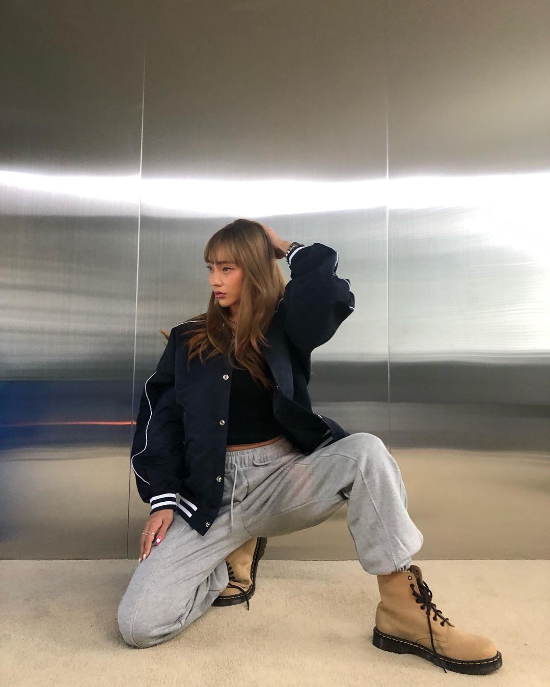 Panelled Sweatpant with Stitch Lines
