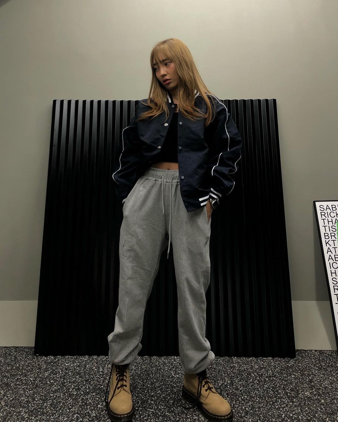 Panelled Sweatpant with Stitch Lines