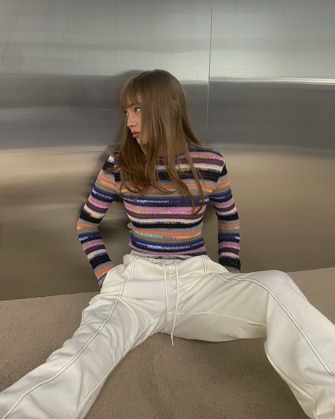 Panelled Sweatpant with Stitch Lines