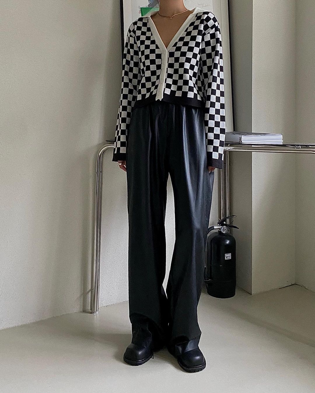 Checkerboard Cardigan