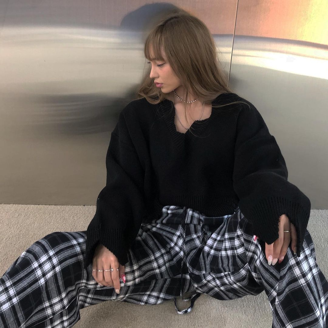 Plaid Straight Leg Pants