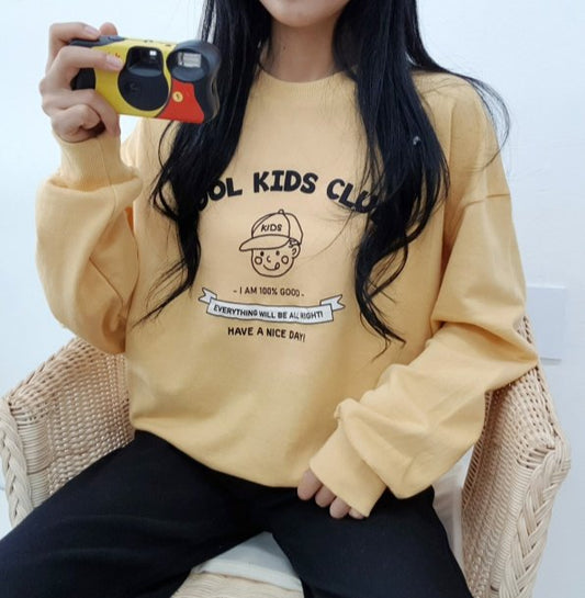 Graphic Oversized Crew Neck Jumper (Cool Kids Club)