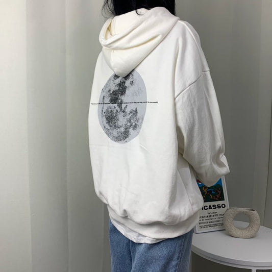 Graphic Oversized Crew Neck Jumper (Moonlight Hoodie)