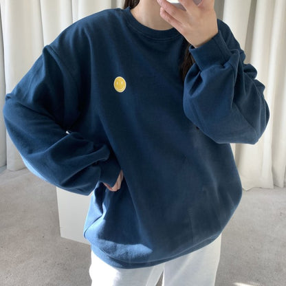 "Lost Smile" Graphic Oversized Crew Neck Jumper (2c.)